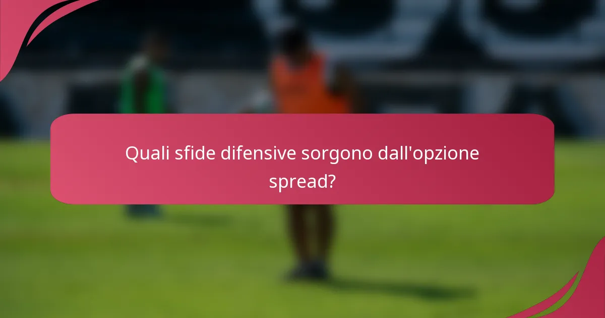 Quali sfide difensive sorgono dall'opzione spread?